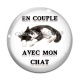 Cabochon Verre - en couple avec mon chat