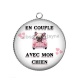 Pendentif Cabochon Argent - en couple avec mon chien