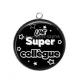 Pendentif Cabochon Argent - une super collègue