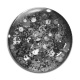 Cabochon Verre - fond paillettes
