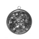 Pendentif Cabochon Argent - fond paillettes