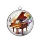Pendentif Cabochon Argent - piano