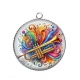 Pendentif Cabochon Argent - trompette