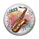 Cabochon Résine - jazz saxo
