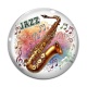 Cabochon Verre - jazz saxo