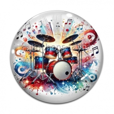 Cabochon Verre - batterie
