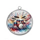 Pendentif Cabochon Argent - batterie