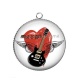 Pendentif Cabochon Argent - rock n roll