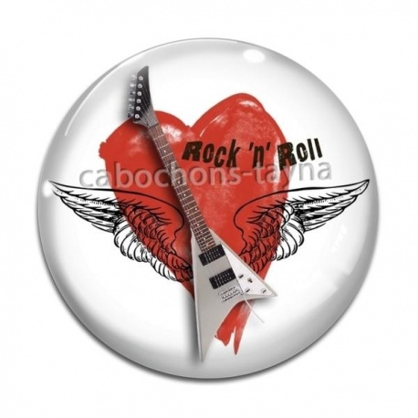 Cabochon Verre - rock n roll