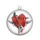 Pendentif Cabochon Argent - rock n roll