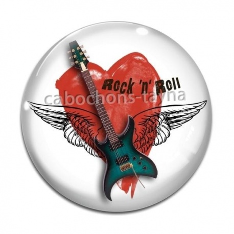Cabochon Verre - rock n roll