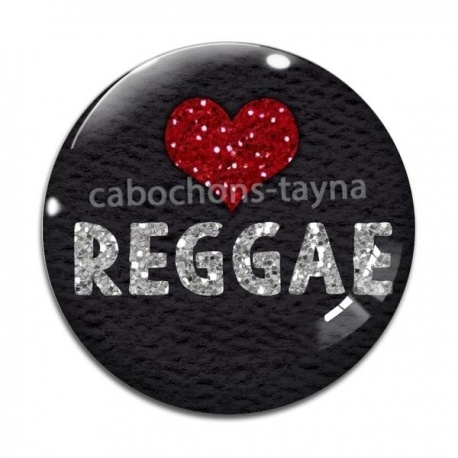 Cabochon Verre - reggae