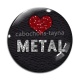 Cabochon Verre - métal
