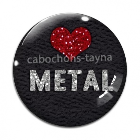 Cabochon Verre - métal
