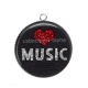Pendentif Cabochon Argent - music