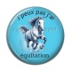 Cabochon Résine - j'peux pas j'ai équitation