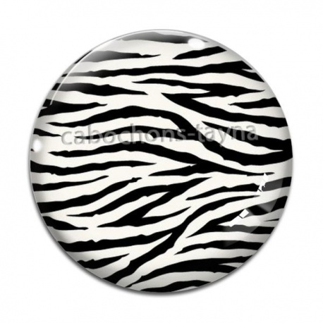 Cabochon Verre - peau de zèbre