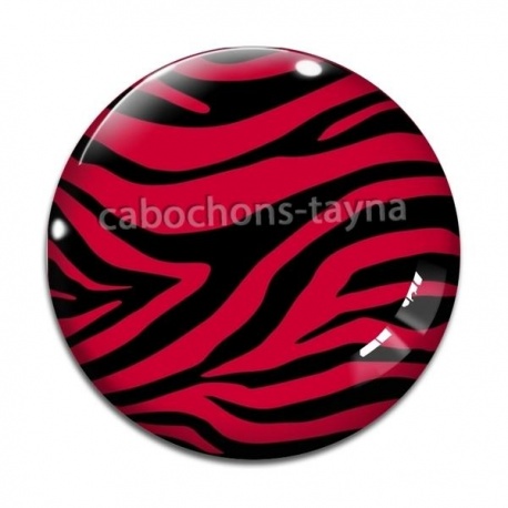 Cabochon Verre - peau de zèbre