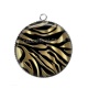 Pendentif Cabochon Argent - peau de zèbre