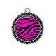 Pendentif Cabochon Argent - peau de zèbre