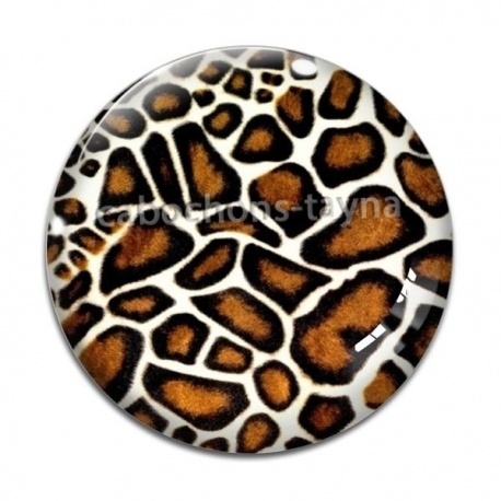 Cabochon Verre - peau 