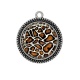 Pendentif Cabochon Argent - peau 