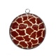 Pendentif Cabochon Argent - peau 