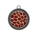 Pendentif Cabochon Argent - peau 