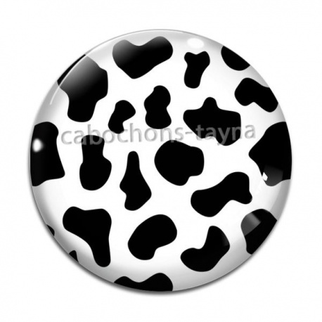 Cabochon Verre - peau de vache