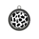 Pendentif Cabochon Argent - peau de vache