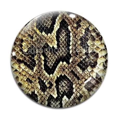 Cabochon Verre - peau de serpent