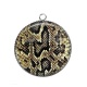 Pendentif Cabochon Argent - peau de serpent