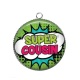 Pendentif Cabochon Argent - super cousin