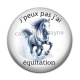 Cabochon Résine - j'peux pas j'ai équitation