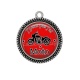Pendentif Cabochon Argent - j'peux pas j'ai moto