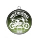 Pendentif Cabochon Argent - motocross