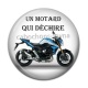 Cabochon Résine - un motard qui déchire
