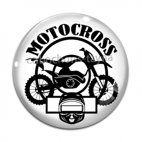 Cabochon Verre - motocross