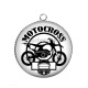 Pendentif Cabochon Argent - motocross
