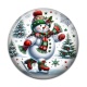 Cabochon Résine - bonhomme de neige