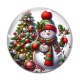 Cabochon Verre -  bonhomme de neige