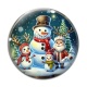 Cabochon Verre -  bonhomme de neige