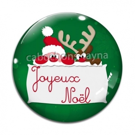 Cabochon Verre - joyeux noël