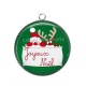 Pendentif Cabochon Argent - joyeux noël
