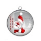 Pendentif Cabochon Argent -  joyeux noël