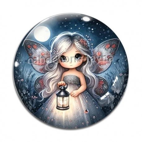 Cabochon Verre -  fée