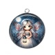 Pendentif Cabochon Argent -  fée
