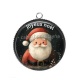Pendentif Cabochon Argent - joyeux noël