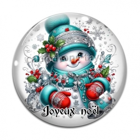 Cabochon Verre - joyeux noël