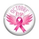 Cabochon Verre - octobre rose